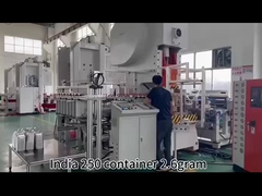 India 250 4 Wadah Rongga Kontainer Aluminium Foil Mitsubishi PLC Membuat Video Operasi Lini