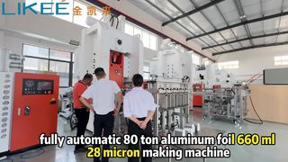 Mesin pembuat wadah aluminium foil 660ml 80 ton
