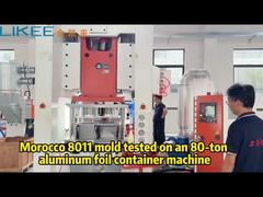 Cetakan kontainer Maroko 8011 pada lini produk kontainer aluminium foil 80 ton kami