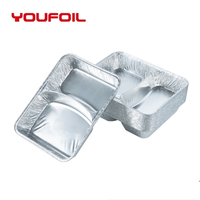Beli Takeout Disposable Aluminium Foil Container 2 Hollow Foil Pan online manufacture