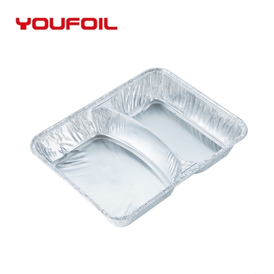 Beli Kontainer aluminium foil sekali pakai 2 kompartemen untuk katering online manufacture
