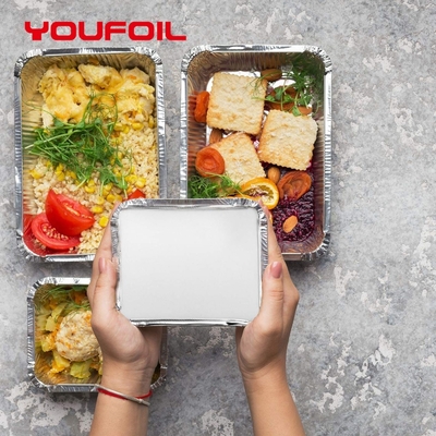 Beli Container aluminium foil persegi panjang sekali pakai 1LB dengan tutup online manufacture