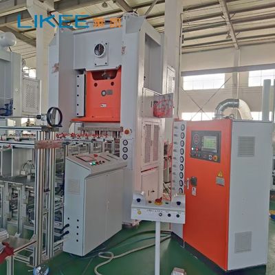 kualitas  LK-T80 Aluminum Foil Making Pan Container Machine 12000PCS Per Hour Schneider Electrical Pabrik