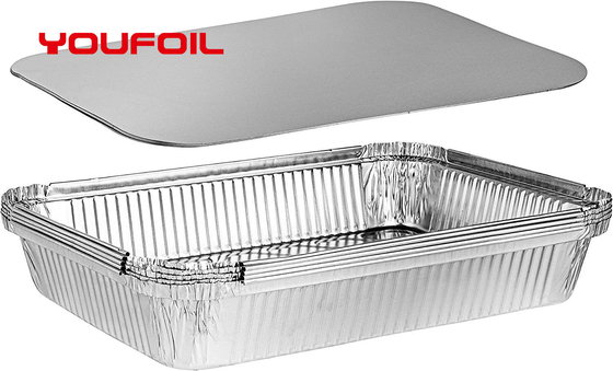 Beli Wadah Makanan Aluminium Foil Barbecue Besar Dengan Tutup Bening online manufacture