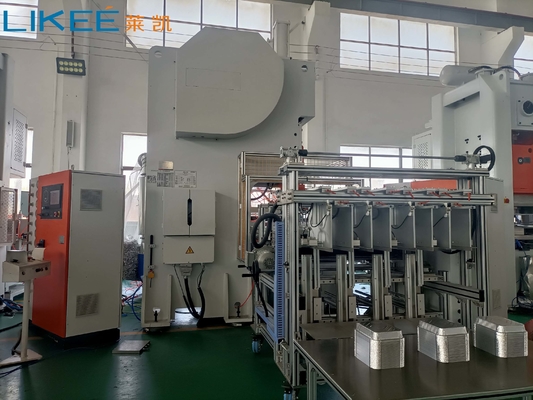 Beli Mesin Pembuat Wadah Makanan Aluminium Foil 3 Rongga Kecepatan Tinggi online manufacture