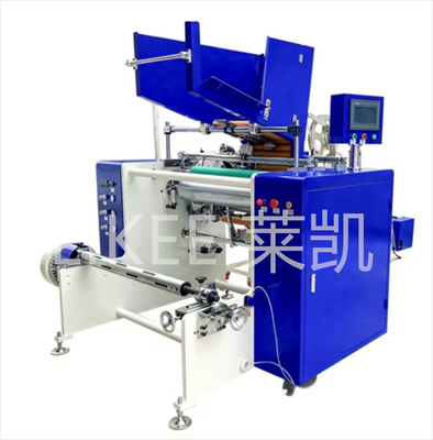 Beli Siemens PLC dikendalikan 6 poros Otomatis Mengubah Aluminium Foil Cutting Roll Rewinding Machine online manufacture