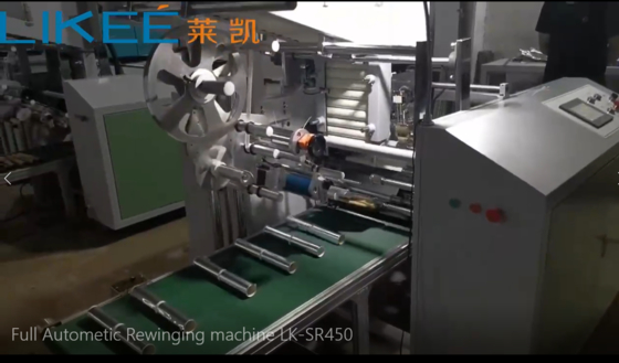 Beli LKWD-450 Rumah Aluminium Foil Rewinding Mesin Otomatis dengan Pneumatic SMC online manufacture