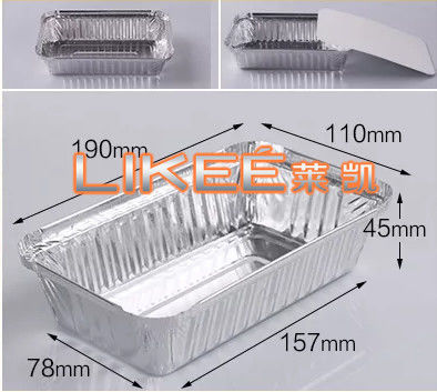 Beli Daur ulang OEM Foil Aluminium Kontainer Makanan Tray Aluminium persegi panjang online manufacture