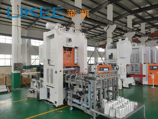 Sertifikasi CE 80 TON Jerman SIMENSE Motor Aluminium Foil Container Production Line T80