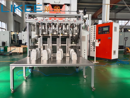 T80 Aluminium Foil Pan Pressing Machine 12000PCS Per Jam Siemens Dikendalikan Motor 4 rongga