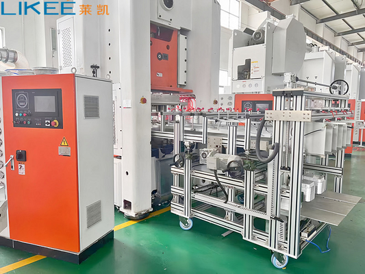 4 Cara Mesin Pembuatan Pan Foil Aluminium sekali pakai 12000 Pcs / jam Kapasitas Output