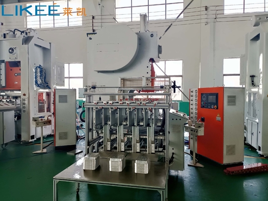 ISO 9001 Sertifikasi GEMANY SIMENSE Motor Aluminium Foil Container Produksi Line