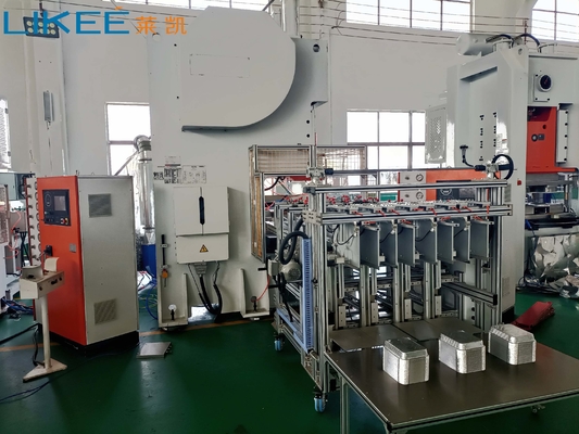 LK-T63 Mesin Pembuat Wadah Aluminium Foil Motor Siemens Tipe C Hydraulic Press