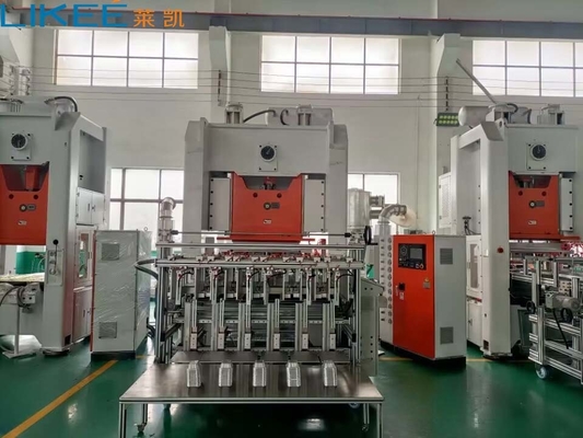 H Frame Mitsubishi PLC 12000 Pcs/h Aluminium Foil Container Produksi Line