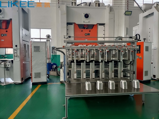 Mesin Pembuat Wadah Makanan Aluminium Foil 12000 Pcs/Jam dengan Motor Siemens 380V 50HZ