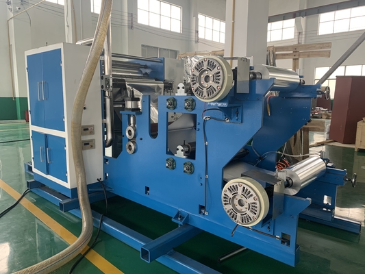 Pengemasan Makanan Bentuk V Terlipat 27kw Efisiensi Otomatis Aluminium Pop Out Foil Lipat Mesin