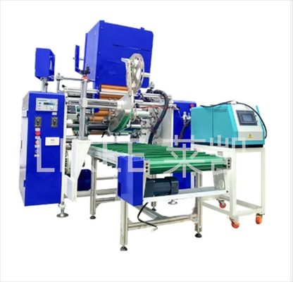 Otomatis 6 Shafts Siemens PLC House Foil Rewinding Machine Dengan Panjang Rewinding 305m