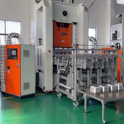 Mitsubishi PLC untuk Aluminium Foil Container Making Machine High Precision Steel LK-T80