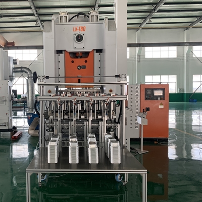 Mesin Pembuat Wadah Makanan Aluminium 26KW 12000pcs/H Kapasitas Produksi Tinggi