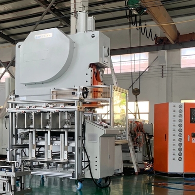Mesin Pembuat Piring Sekali Pakai Aluminium Otomatis Penuh Dengan Mitsubishi PLC