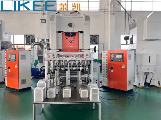 T80 Aluminium Foil Container Food Baking Tray Mesin OEM Daur Ulang Kue persegi panjang