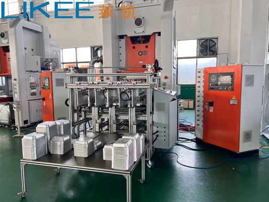 80 Ton Press Kapasitas Aluminium Foil Container Membuat Mesin dengan Sistem Automatic Stacking & Counting dan 35-70 Stroke/Min