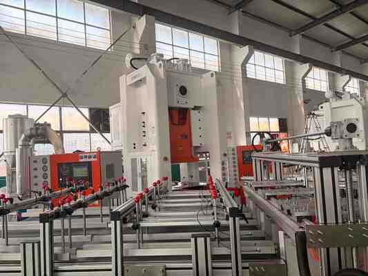 Aluminium Foil Container Making Machine Bentuk Bulat Kemasan Makanan Tanpa Bau