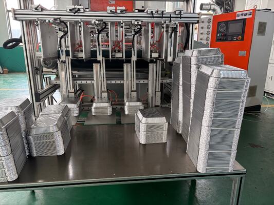 LK-T80 Mesin Pembuat Wadah Makanan Aluminium Foil Bentuk Bulat 8011 Warna Perak