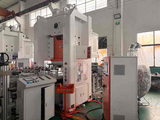 LK-T80 Aluminium Foil Making Machine Container Forming Line Mitsubishi PLC Touch Screen